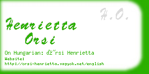 henrietta orsi business card